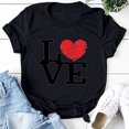 thumbnail image 2 of CEHVOM T-shirt à Manches Courtes pour Femmes Imprimé Saint-Valentin Col Rond, 2 of 4