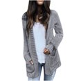 thumbnail image 1 of Timegard Cardigan for Women Long Sleeve Knitted Jackets Coat Open Front Outwear Fall Winter Solid Color, 1 of 6