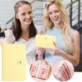 thumbnail image 2 of Sentmoon Women Purses Purse for Women A6 Commemorative Banknote Storage Book Cash Saving Book Coin Clipper Money Album Large Capacity Accounting Book, 2 of 6