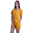 thumbnail image 3 of Moomaya Ensemble de Pyjama en Coton pour Femmes, Chemise de Nuit à Col Cranté à Manches Courtes, 3 of 6