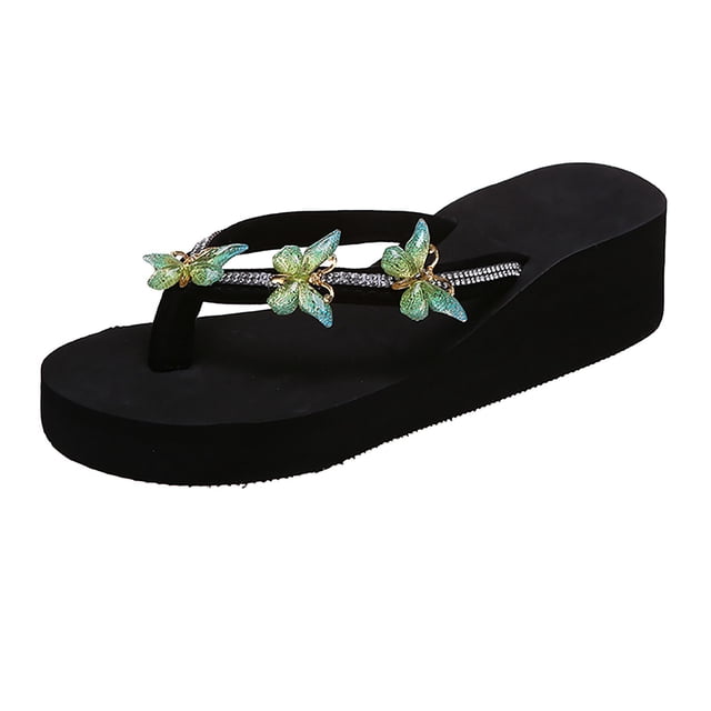 Kcodviy Ladies Summer Flip Flops Womens Ballet Slippers Casual Rhinestone Sandals Sneaker Slippers for Women Wool Slippers for Women Bunny Slippers for Women Slip on Slippers for Women