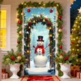 thumbnail image 2 of Qiulaii 3 Pcs Rideau de Porte de Noël Festif avec Père Noël, Décoration de Fête en Polyester pour Porte d'Entrée, Mur et Fête, Décor Intérieur Réutilisable 35*71 Po, 2 of 6