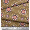 thumbnail image 3 of Soimoi Velvet Fabric Floral Mandala Print Fabric by The Yard 58 Inch Wide, 3 of 3