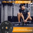 thumbnail image 3 of Weight Plates Set, 2-Inch Universal Fit, Bumper Plates With Steel Insert for Strength Training, Rubber Weight Plates for Barbell Home Gym, 3 of 6