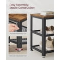 thumbnail image 5 of SONGMICS HOME 3-Tier Shoe Rack Bench, 28.7" W x 11.8" D x 17.7" H – Freestanding Entryway Organizer with Metal Mesh Shelves and Seat, Rustic Brown & Black, 5 of 5