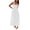 White, variant on Holiday Saving! HVOBTTY Women's Sleeveless Party Dress, Women's Stylish Temperament Wide Strap Sleeveless Dress Black, L