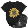 thumbnail image 1 of Jsaierl T-Shirts Tournesol pour Femmes Mignons Drôles T-Shirts Graphiques Adolescentes Inspirant Col Rond Hauts Décontractés Manches Courtes Blouses de Vacances, 1 of 9