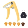thumbnail image 3 of Electric Guitar Capo, Clear Tone Quick Release Guitar Capo Set  For Mandolin For Ukulele Yellow, 3 of 8