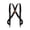 Black, variant on Men's Suspenders With Clips Work Suspenders Apparel Accessories Washable Elastic Black