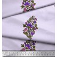 thumbnail image 2 of Soimoi Polyester Crepe Fabric Leaves & Floral Block Fabric Prints by Yard 42 Inch Wide, 2 of 3