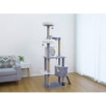 thumbnail image 3 of Home4Cat 74.2" 9-level Extra-Large Cat Tree – Multi-Activity Tower for Multi-Cat households, Beige, 3 of 9