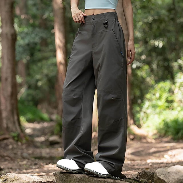 Wensltd Pantalon de Pluie Femme Pantalon Imperméable Léger Respirant Randonnée Cyclisme Plein Air avec Poches
