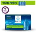 thumbnail image 1 of Brita Elite Replacement Filter, Reduces 30+ contaminants, WQA Certified to reduce Lead, Microplastics, Chromium and Chlorine, Lasts 6 months, 4 Count, 1 of 9