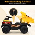 thumbnail image 4 of Gymax 12V Battery Kids Ride On Dump Truck RC Construction Tractor w/ Electric Bucket, 4 of 10