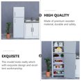 thumbnail image 3 of 1pc 1/12 Mini House Refrigerator Miniature Wooden Refrigerator Furniture Model, 3 of 6