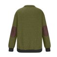 thumbnail image 3 of DPTALR Homme Casual Patchwork Pull Manches Longues Stand Col Fermeture Éclair Blouse, 3 of 4