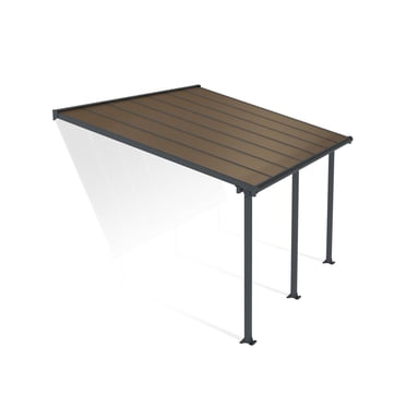 Canopia by Palram Olympia Couverture de patio en aluminium de 10 pi x 14 pi - Gris
