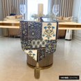 thumbnail image 2 of The HomeCentric Décoratif Niloufar Bleu Table Runner 14'' x 72'' Persian Floral Tassels Satin Linge de Table, 2 of 10