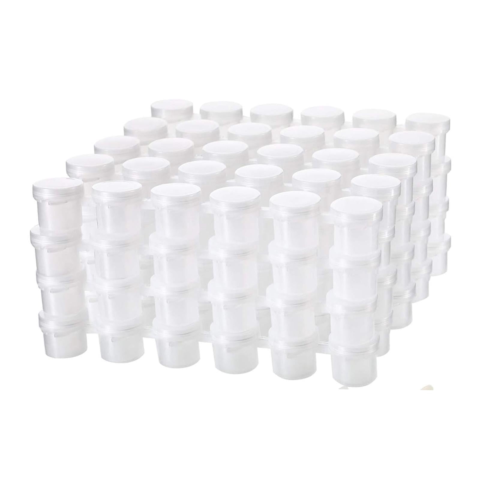 Tnarru Empty Paint Pots Strips Acrylic Paint Storage Containers for Festival School 20pcs 5ml 17cm