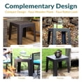 thumbnail image 4 of Sunnydaze 18" Square Polypropylene Outdoor Patio Side Table - Brown - Set of 2, 4 of 10