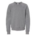 thumbnail image 1 of Bella Canvas Boys Sponge Fleece Raglan Sweatshirt, L, Deep Heather, 1 of 1