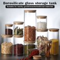 thumbnail image 3 of Transparent Clear High Cylinder Glass Sealed Kitchen Storage Bottle Jar with Lid Organization Container, 3 of 5