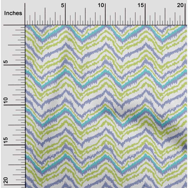 oneOone Polyester Lycra Fabric Chevron Flame Stitch Print Fabric By The Yard 56 Inch Wide