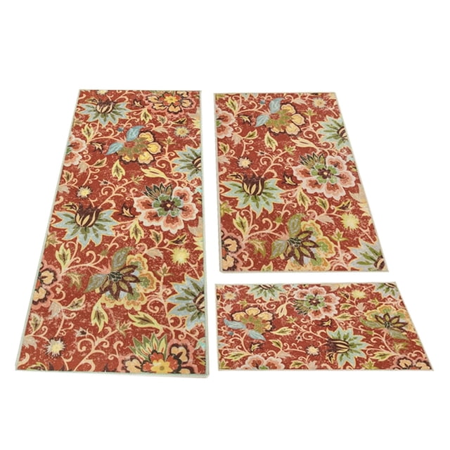 Kitchen Rugs Sets 3 Piece With Runner Non Washable Kitchen Mat For Floor Kitchen Rugs And Mats Carpet Runners For Hallways Kitchen Laundry