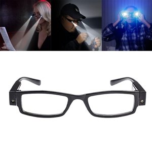 Trendy Novelty Funny Toy for Child Multi Strength Reading Glasses Nighttime Reader Glasses with LED Lights Full Frame Eyewear Reading Glasses with Light LED Readers