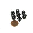 thumbnail image 2 of Koplow KPL18982 Mini Polyhedral Black Dice with White Numbers - Set of 7, 2 of 2
