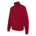 thumbnail image 2 of Jerzees Mens NuBlend Quarter Zip Cadet Collar Sweatshirt, 3X, True Red, 2 of 3