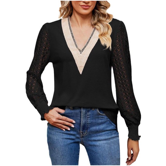 Birdeem Women's Solid Colored V-Neck Long Sleeve Textured Fallow Jacket Tops Blouse