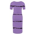 thumbnail image 4 of Ovzne Robes pour Femmes Robe de Plage Femme à la Mode Imprimée Plissée Jupe de Maternité à Manches Courtes Col Rond Robe Mi-Mollet Grande Taille Robe Maxi à Manches Courtes Imprimée Liquidation, 4 of 7