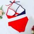 thumbnail image 3 of FcBaudy Womens Swimsuits Two Piece Swimsuit for Women Bathing Suit for Women Tankini Swimsuits for Women Womens Split Swimsuit Color Matching Bra Pants Split Swimsuit Set Women Swimsuit, 3 of 4