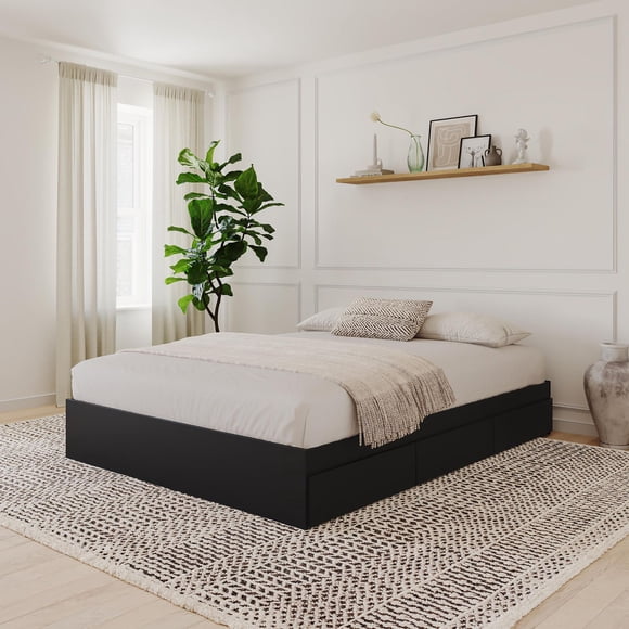Nexera Corbo Queen Storage Bed, Black