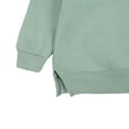 thumbnail image 3 of cfhntfmh Chandail pour Filles Garçons Molleton Confortable Col Rond Manches Longues Chandail de Base Doux Extensible Fente Latérale à Capuche, 3 of 4