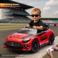 thumbnail image 2 of Licensed Mercedes-AMG GT3 24V Kids Ride-On Racing Car with Premium Leather Seat, High-Speed Performance 24V Power Wheels, Motorized Track Toy with Parent Remote, Red, 2 of 6