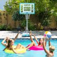 thumbnail image 2 of Gymax Pool Basketball Hoop w/32'' Shatterproof Backboard 3.1-4.1 FT Adjustable Height, 2 of 10