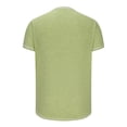 thumbnail image 4 of cfhntfmh Short Sleeve Tshirts for Men Soft V Neck Buttons Collared Tunic Shirts Casual Summer Muscle Stretchy Contrast Tees, 4 of 5