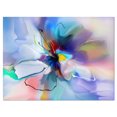 thumbnail image 1 of Designart Abstract Creative Blue Flower Canvas Wall Art, 1 of 4