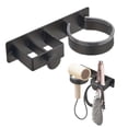 thumbnail image 1 of Wall Mounted Hair Dryer Holder Rack for Bathroom Organization No Drill Storage for Blower and Styling Tools with Functional Design Metal Construction, 1 of 5