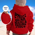 thumbnail image 2 of FAOWME Sweat à Capuche pour Filles Manches Longues Chandail en Molleton Graphique Mignon pour Enfants Rouge 3-4 Ans, 2 of 5