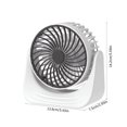 thumbnail image 3 of Limited Time Deal Iumwxz Desktop Mini Desktop Small Fan Desk Fan USB Charging High Wind Three Speed Silent Dormitory Home Circulation Fan Fan for Bedroom Home Decor, 3 of 8
