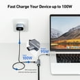 thumbnail image 3 of BENFEI USB-C to Ethernet Gigabit Adapter with 100W Power Delivery, Thunderbolt 3/4 to RJ45 Ethernet LAN Network Adapter Compatible with iPhone 15 Pro/Max, MacBook Pro/Air 2023, iPad Pro, iMac, 3 of 5