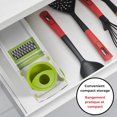 thumbnail image 5 of Starfrit Mandoline Facile Trancheuse et Coupe-dés, 5 Lames Interchangeables, Julienne, Râpe, Déchiqueteuse, Poussoir Auto-Alimentation avec Récipient Attrapeur, 5 of 5