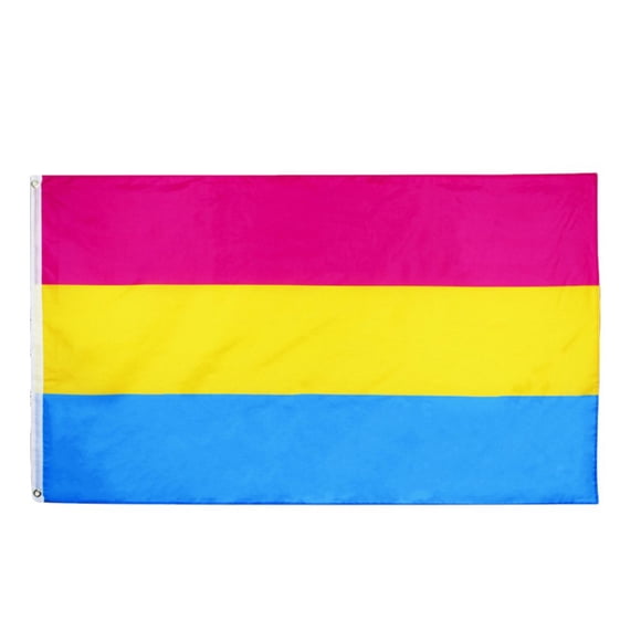 Chok1Pc Fashion PANSEXUAL Polyester Rainbow Flag Large Durable Pride Flag Outdoor Banner