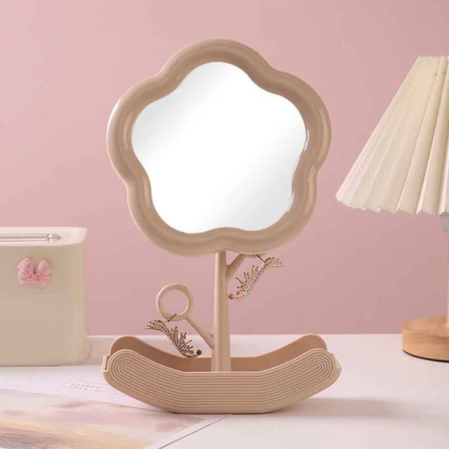 Miroir de Beauté de Rangement Tournesol, un Indispensable pour la Commode à la Maison, Miroir de Bureau pour Dortoir, Vous Rend Plus Adorable, Miroir de Beauté de Bureau Portable