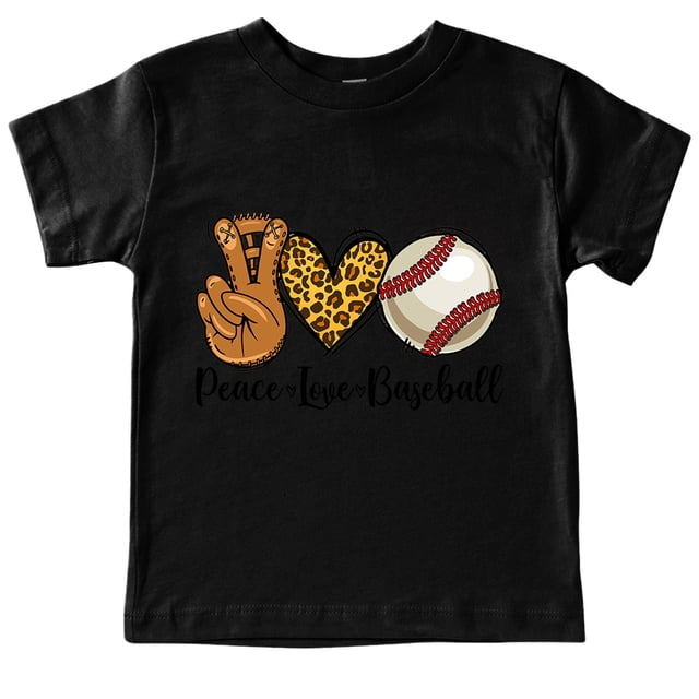 WEAIXIMIUNG T-Shirts Garçons 6 Ans Paix Baseball T-Shirt pour Enfants Col Rond T-Shirt à Manches Courtes 3 à 14 Ans Enfants