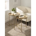 thumbnail image 2 of Kate and Laurel Ulani Round Metal Nesting Accent Tables, 2 Piece, Gold, 2 Each, 2 of 2