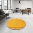 thumbnail image 3 of Ahgly Company Tapis d'Intérieur Carrés Abstraits Orange Tapis de Zone Abstraits, 8 Pieds Carré, 3 of 6